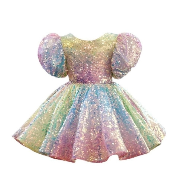 Lola + The Boys Rainbow Sequin Dress